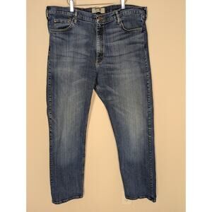 MENS WRANGLER AUTHENTICS RELAXED FIT JEANS SIZE 40x34 STRAIGHT LEG DARK WASH